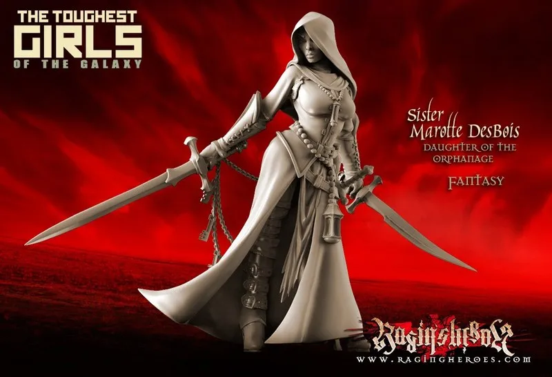 [Loong Way Miniatures] Бушующие герои Marotte DesBois, DoO TR(фантазия) 35 мм Полимерная миниатюра