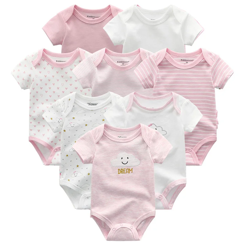 Baby Clothes 31 Детская одежда на возраст от 8 до шт./компл. хлопок, комплект одежды для новорожденного мальчика и девочки, комбинезон летние шорты с длинными рукавами для младенцев, Костюмы с принтом в виде животных для детей, пижамный комплект для мальчиков и девочек; roupas de bebe - Цвет: Baby Clothes 31