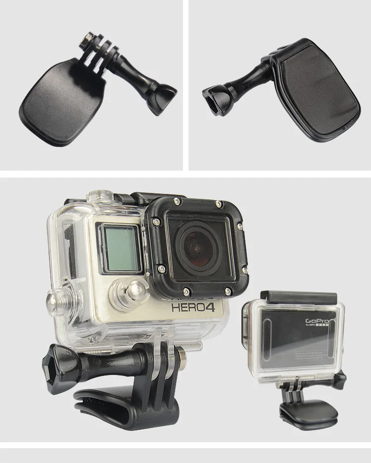 Рюкзак шапка зажим для путешествий быстрый крепление Go pro Hero 4 3 + 5 6 7 8 Xiaomi Yi 4K SJ4000