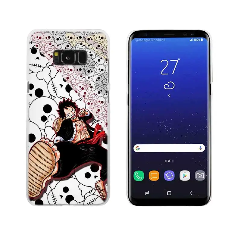 11 Чехол Sheli one piece Luffy прозрачный Note 10 9 pro, Жесткий Чехол для samsung Galaxy S4 S5 S6 S7 S8 S9 Plus Edge Mini s10 lite - Цвет: 11
