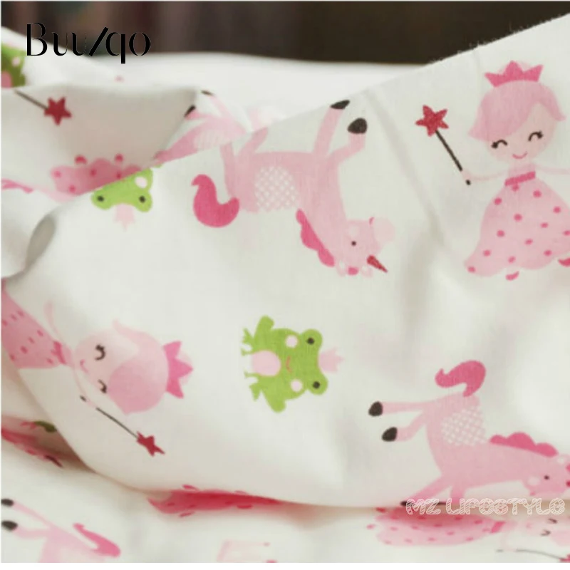 

buulqo 50*40cm Stretchy cotton knitting fabric Cartoon Fabrics for Patchwork Sewing,Tissue,Baby Doll Fabric Tilda Quilt