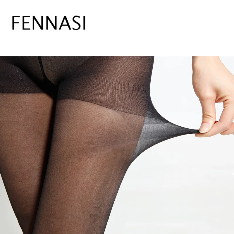 Женские прозрачные тонкие пикантные колготки FENNASI женские черные из нейлона с
