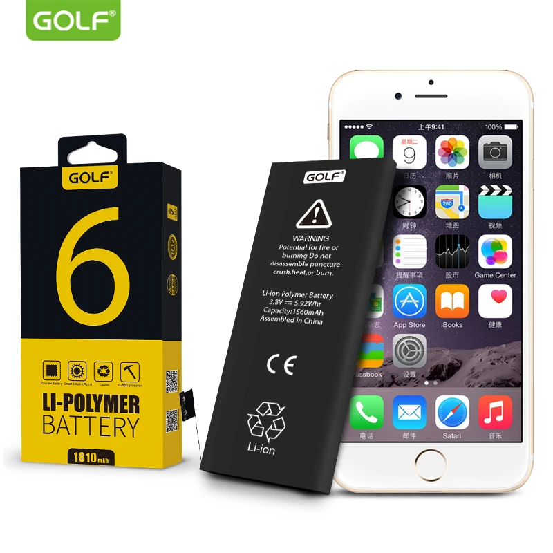 Оригинальная батарея Golf для iPhone 5S 5 5C 6S Plus реальная емкость аккумулятор телефона 6
