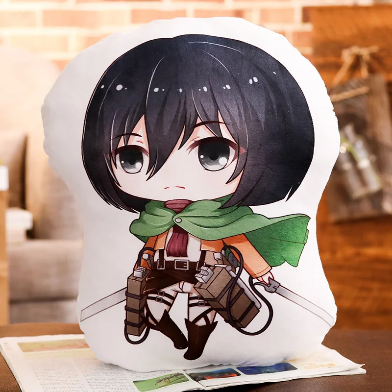 Аниме мультфильм косплей Shingeki no Kyojin атака на itan Декоративная Подушка Плюшевые