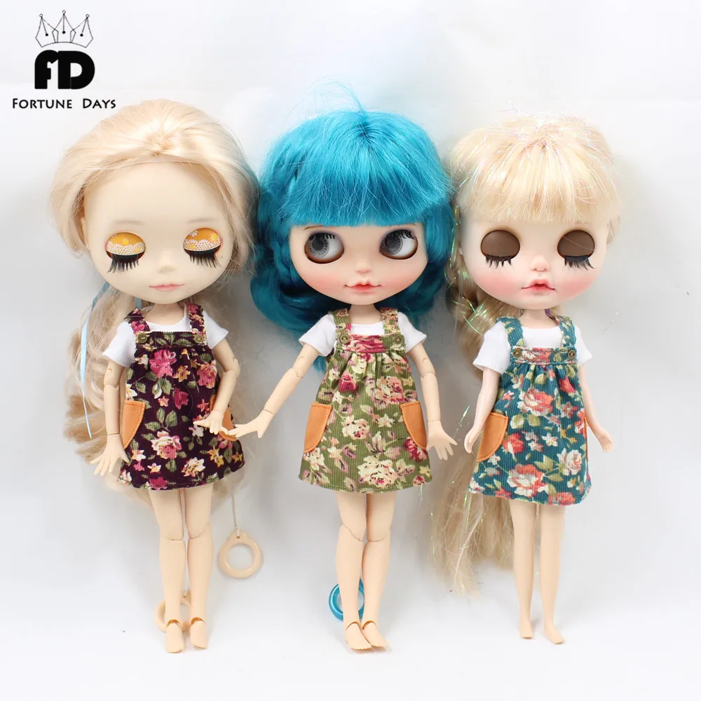 Blyth doll icy jecci Пять комбинезонов весеннее платье цветочный костюм белая рубашка