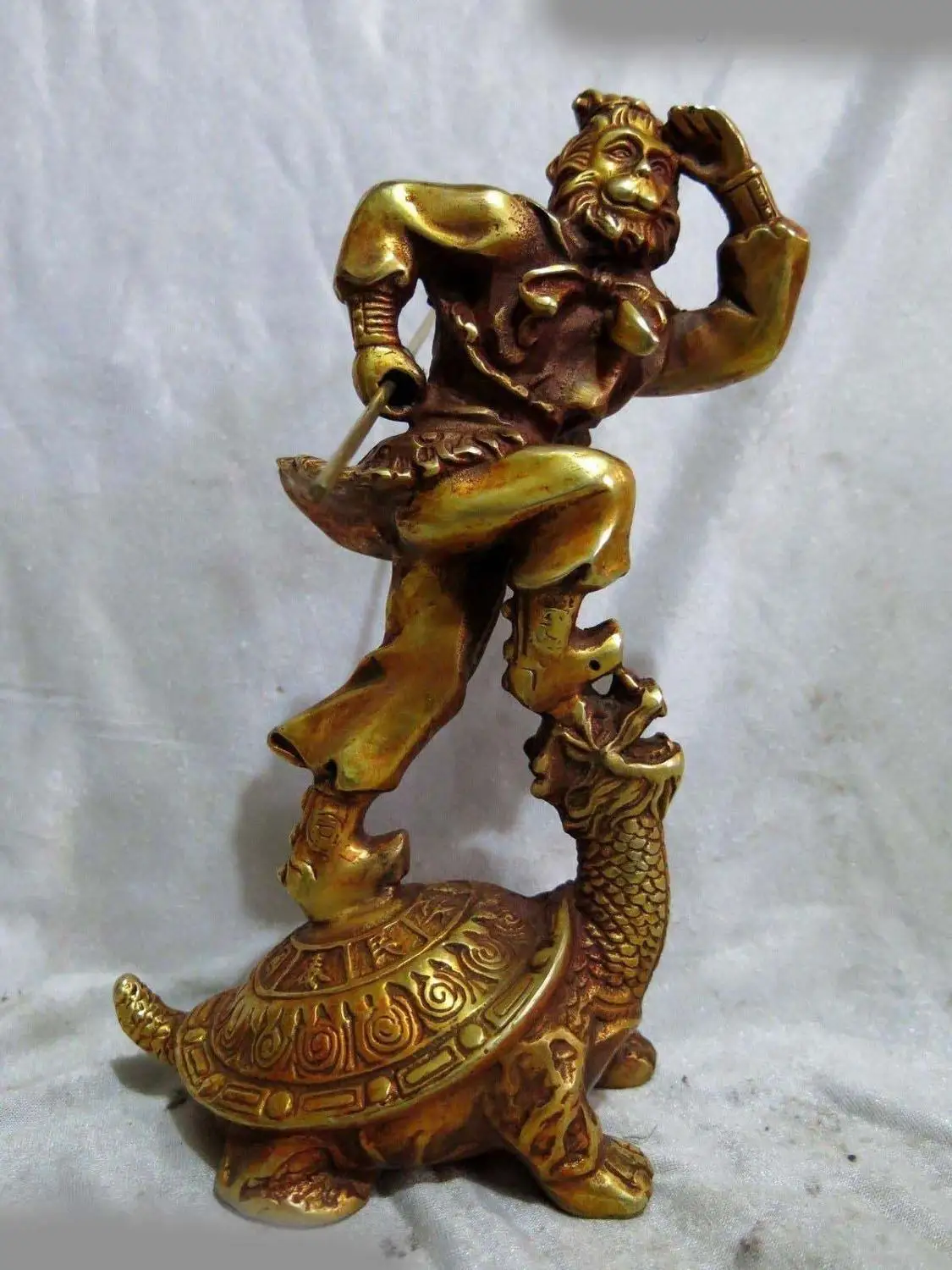 9 &quotвырезанная латунная фигурка из Китая красивая скульптура красивый король