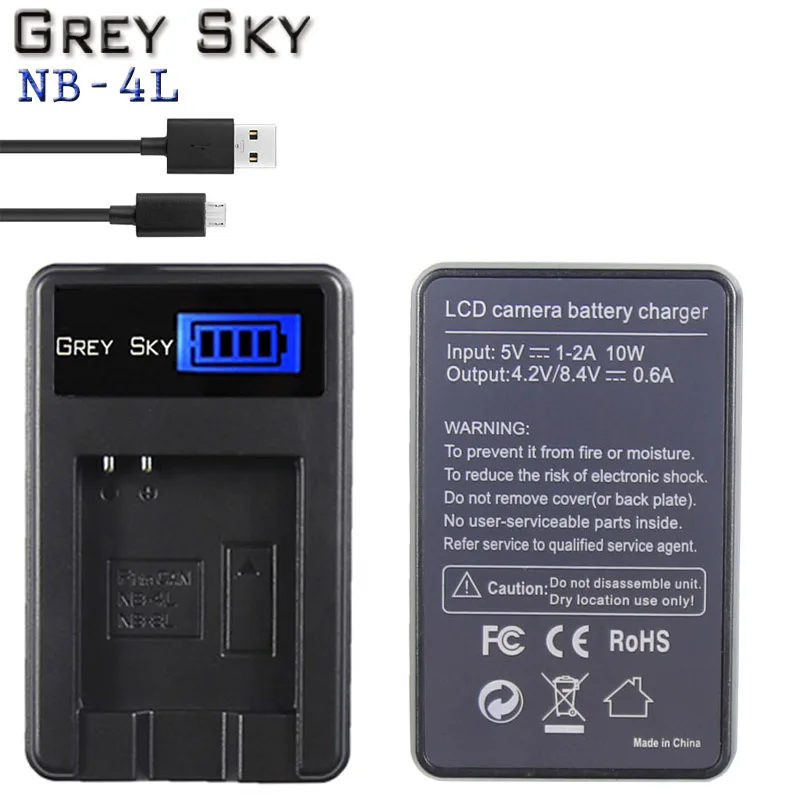 NB-4L NB 4L NB4L литий-ионных батарей+ ЖК-дисплей USB Зарядное устройство для Цифрового Фотоаппарата Canon IXUS 60 65 80 75 100 I20 110 115 120 130 117 220 225