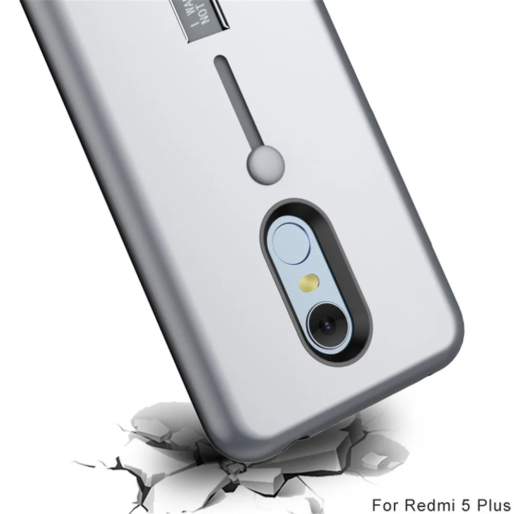 Matte TPU Frosted Silicon Ring Phone Cover For Xiaomi Redmi 5 Plus Case Note 3 4 4X 5A Prime S2 6 6Pro 6A Hide Stand Holder |
