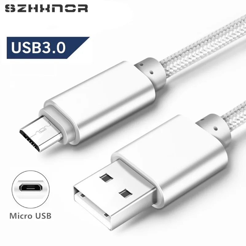Микро USB кабель для быстрой зарядки Samsung Galaxy A3/A5/A7 2016 J3/J5/J7 2017 S7 1/2/3 метровый