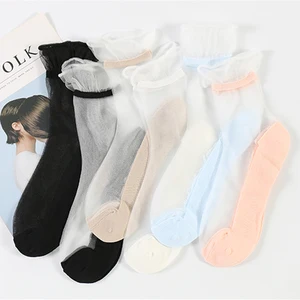 Носки женские, летние, тонкие, ярких цветов, 5 парлот