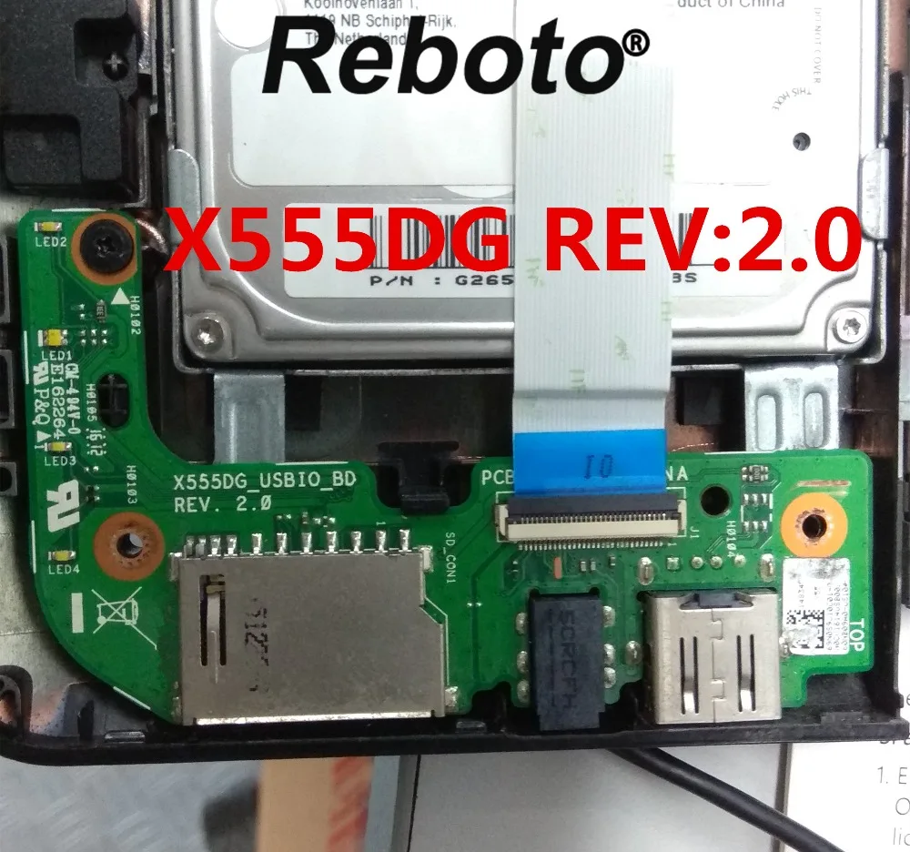 Оригинал для ASUS X555 X555DG USB IO аудио кардридер REV: 2 0 с кабелем MB 100% тестирование