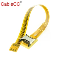 xiwai 10cm micro sim card to nano sim kit male to female extension soft flat fpc cable extender