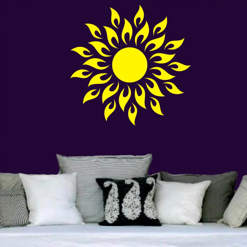 3D Наклейка на стену Высокое качество наклейка йога зеркало в форме подсолнуха
