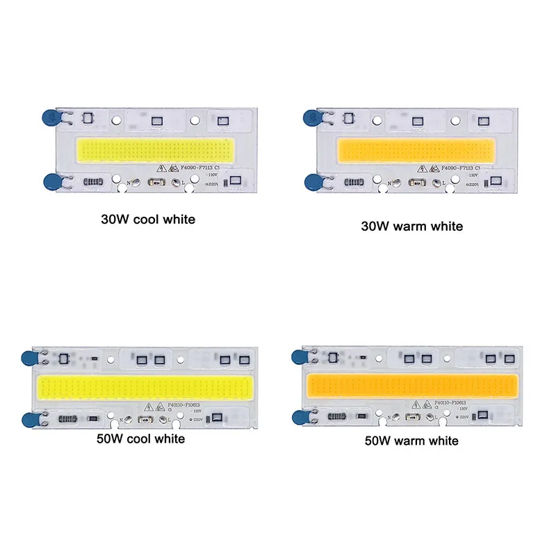 5 шт./лот Интеллектуальный IC LED COB чип лампа 30 Вт 50 70 100 120 150 AC110V 220 В Smart подходит для