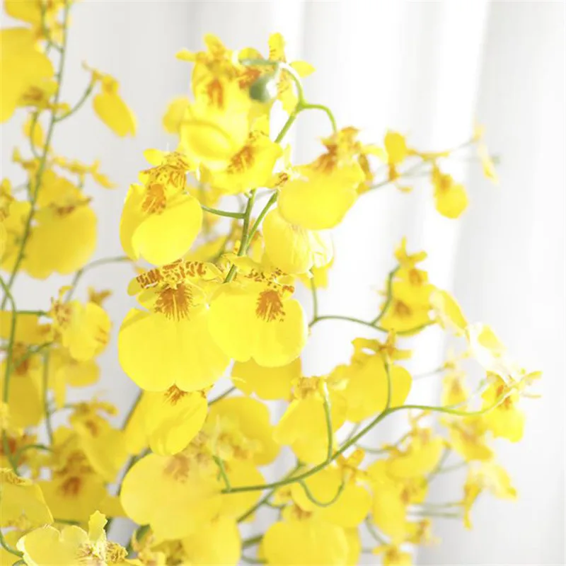 Silk Orchid Artificial Flowers Fake DIY simulation Flower Bouquet for Home Wedding Festival Decoration | Дом и сад