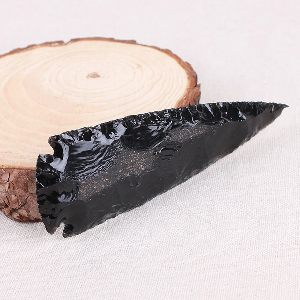 DS натуральный черный обсидиан Подвески кулон сырья ожерелье с кварцевыми