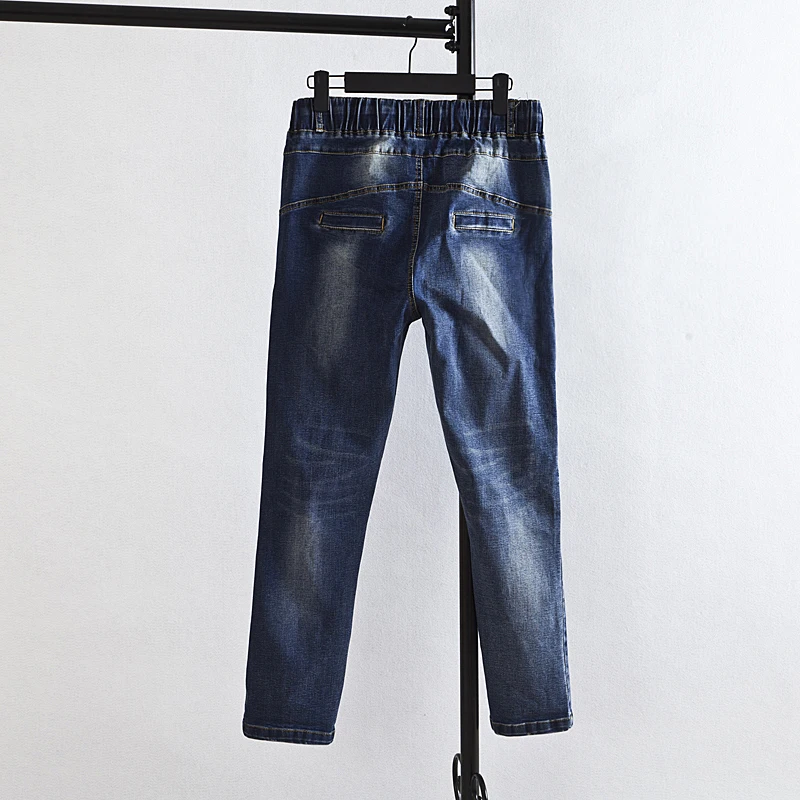 F7 плюс Размеры Повседневное Для женщин джинсы сезон: весна–лето потертое