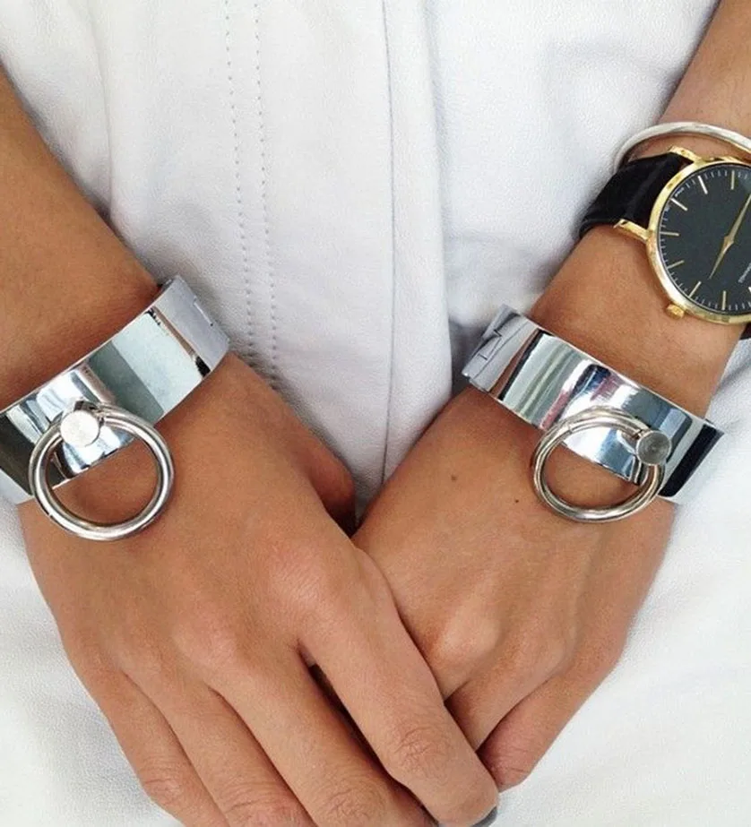 Новые браслеты на запястье Модные посеребренные ювелирные изделия крутой