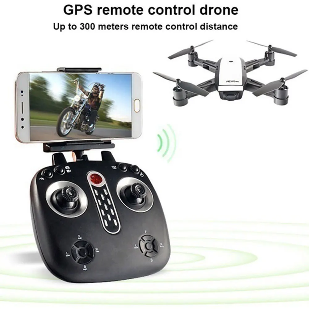 Интеллектуальный складной Радиоуправляемый Дрон с GPS позицией Wifi FPV 1080P