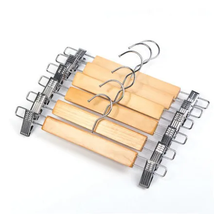 

Free Shipping!!14 inch in stock exquisite mat finish wholesale wooden pants hangers