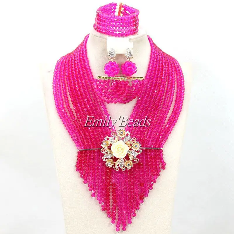 2015 Новый Модный нигерийский Свадебный комплект ювелирных изделий с африканскими