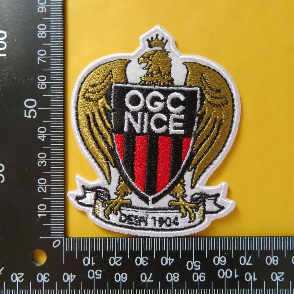 2 шт./лот Футбольная форма команда хороший логотип OGC вышитая Новая аппликация