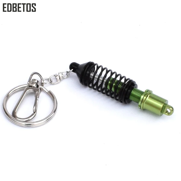 KR010 Coilover Black Авто гоночный стиль регулируемый сплав автомобиля внутренняя подвеска брелок коиловер Весна Тюнинг автомобиля часть амортизатор брелок подарок - Название цвета: KR010 Coilover Black
