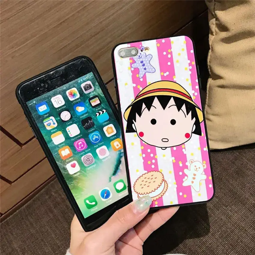 Рельеф Лаки Тедди Chibi Maruko-chan Cookie Печенье узор TPU + PC чехол Чехол для задней панели с