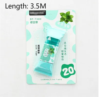 A-Green Новинка, милая декоративная Корректирующая лента для конфет, каваи, корректор для школы, канцелярские принадлежности, канцелярские принадлежности, Papeleria, Подарочный материал, Escolar - Цвет: A-Green