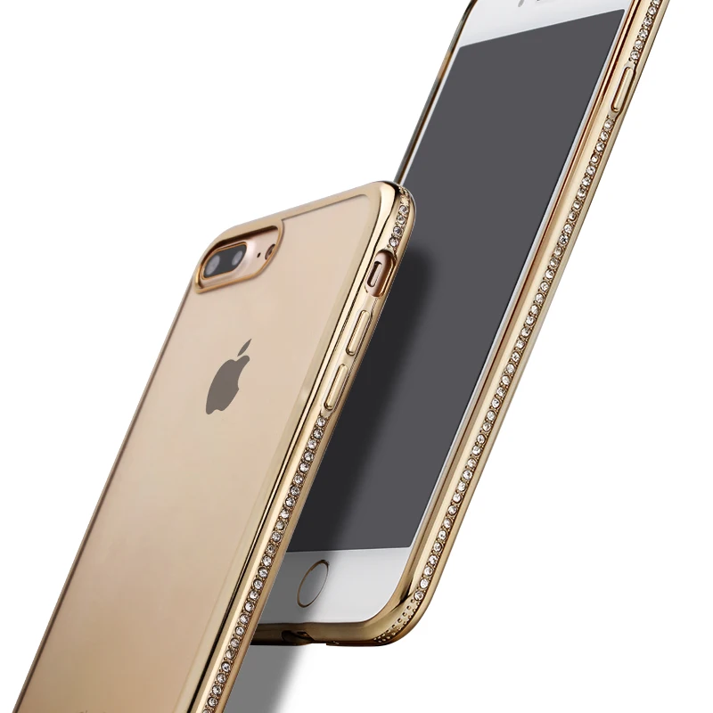 Мода покрытие rhinestone чехлы для iPhone 7 Plus Coque Корпуса Телефон задняя крышка 6 S |