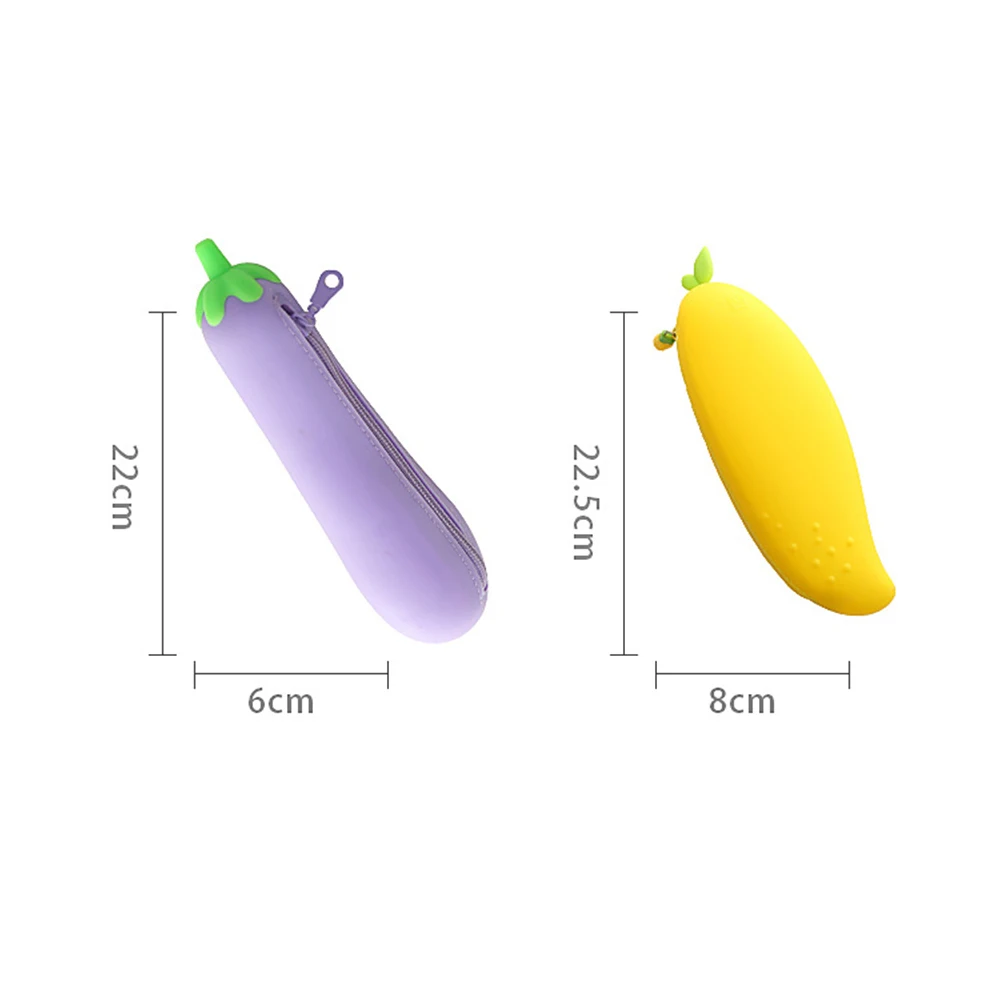 

aubergine bean pen in the shape of a pen silicone student bag pencil bag primary school and medium case for writing utensils