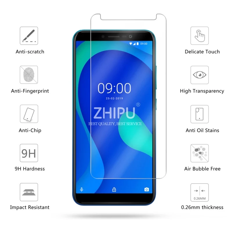 Закаленное стекло для WIKO Y80 защитное 2.5D 9H Премиум защитная пленка|Защитные стёкла