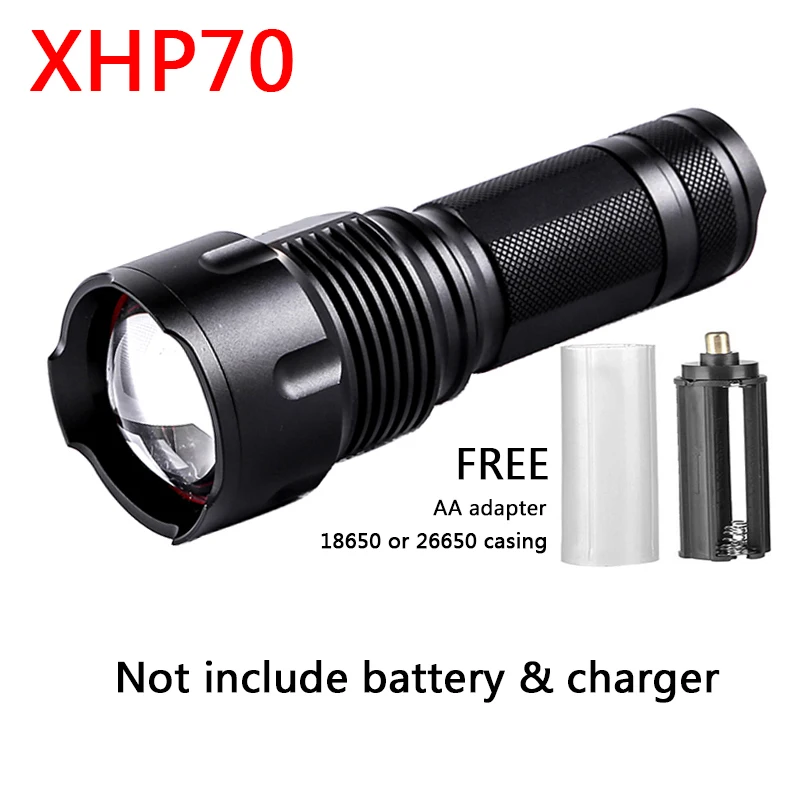 Litwod Z401006 CREE XHP70 XHP50 XM-L2 U3 XM-L T6 Мощность Фул светодиодный фонарик Фонарь Мощность 26650 18650 14500 AA с возможностью зарядки аккумулятора - Испускаемый цвет: XHP70