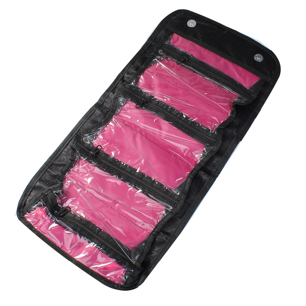 PACGOTH Portable Makeup Wash Bag Big Storage Organizer Black Rectangle Cosmetic Travel 51cm x 24.5cm 1 PC | Багаж и сумки