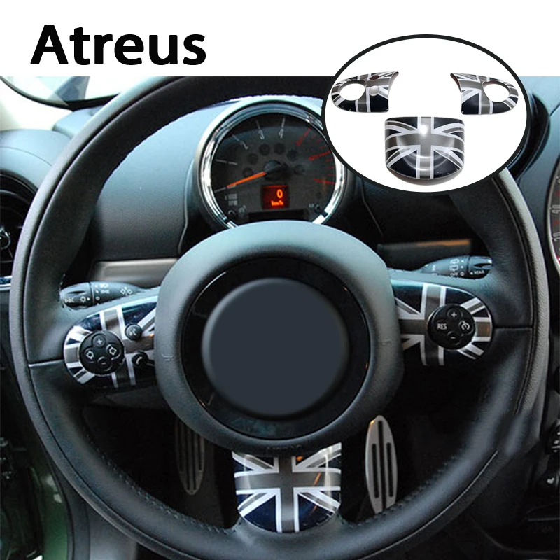 3 шт. наклейки на руль автомобиля для Mini Cooper JCW clubman R52 R55 R56 R57 R58 R59 R60 R61 F55 F56|car