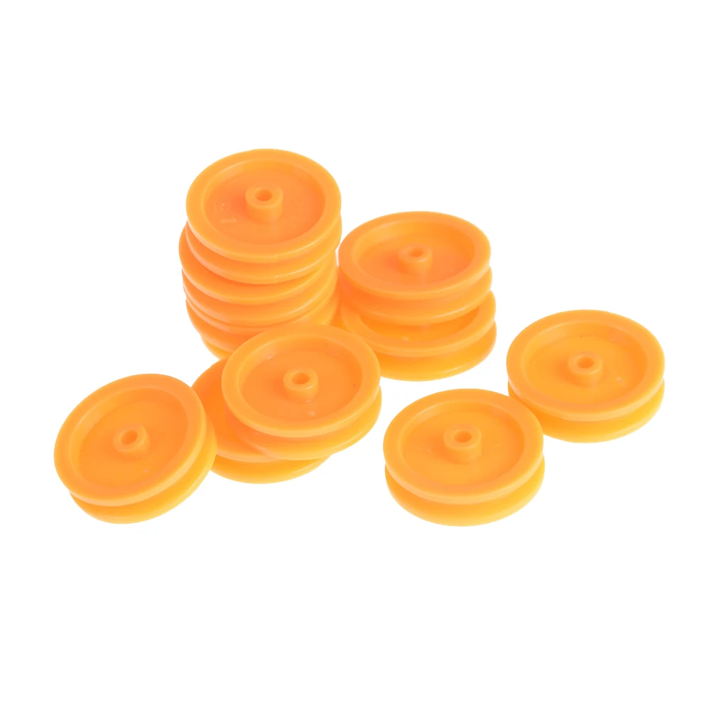 20 шт./лот оранжевый 2 мм отверстие пластиковый ременный шкив для DIY RC игрушка