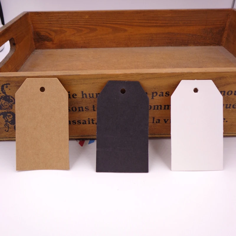 Белая черная крафт бумага 100 шт. бирка для свадебных торжеств Подарочные бирки