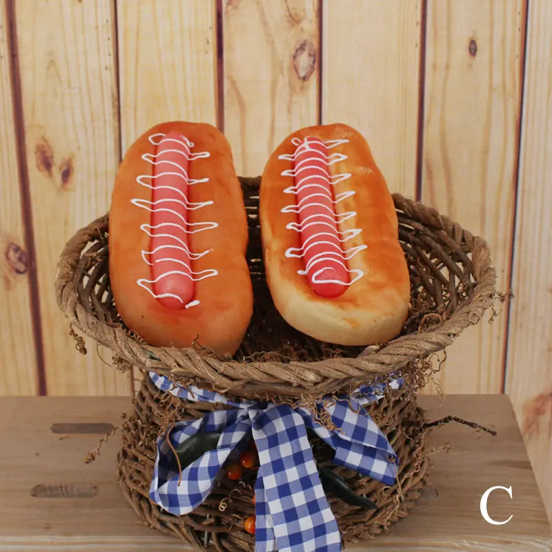 C Детская кухня игрушка пончики имитационный хлеб модель Искусственные Поддельные Украшения в виде хлеба торт хлебобулочные ремесло мягкие смешанные тосты - Цвет: C