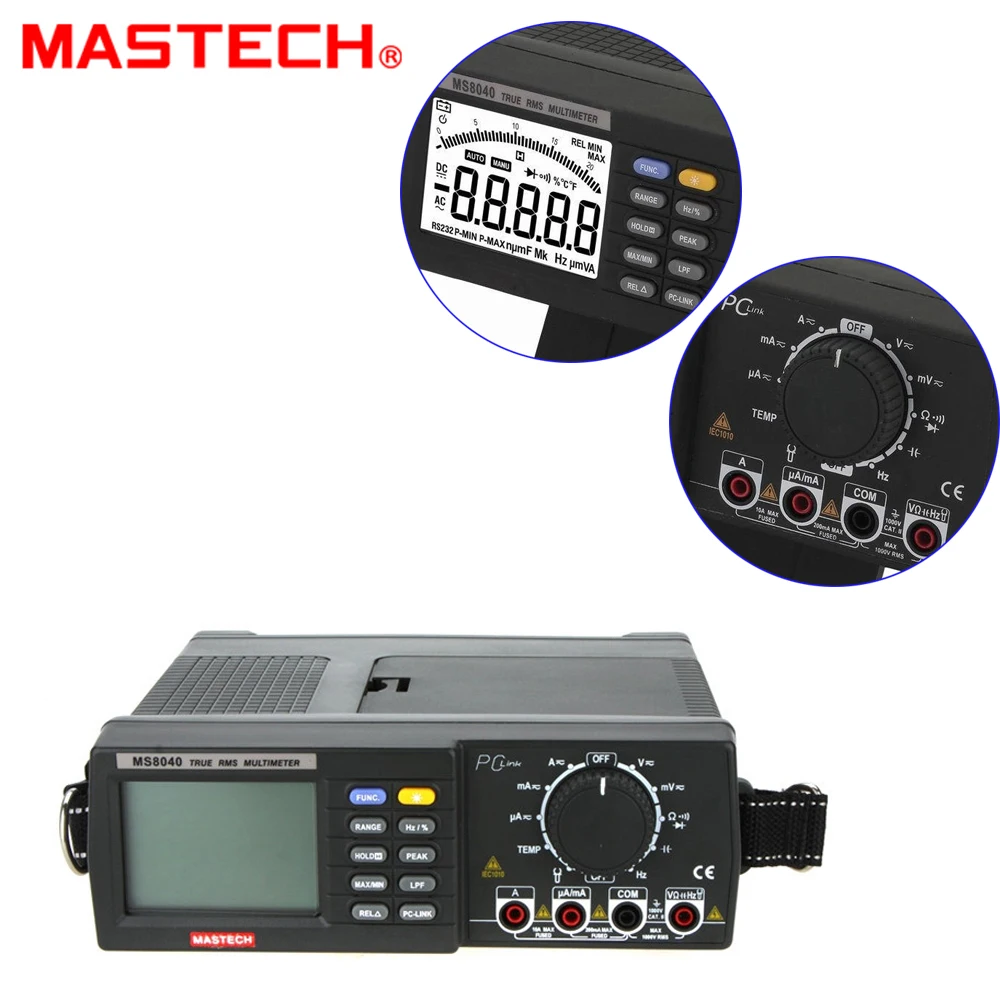 MASTECH MS8040 22000 отсчетов настольный мультиметр True RMS фильтрация низких частот с RS 232