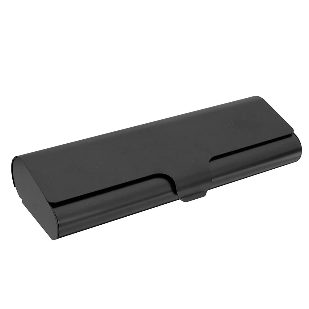 black 1 шт., тонкие матовые жесткие металлические очки, очки, защита, черный, серебристый цвет, футляр для очков, для путешествий, портативный держатель, коробка, подарки - Цвет: black