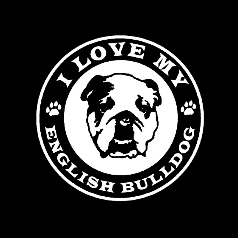 YJZT 15 2 см * виниловые автомобильные наклейки с надписью I LOVE MY ENGLISH BULLDOG