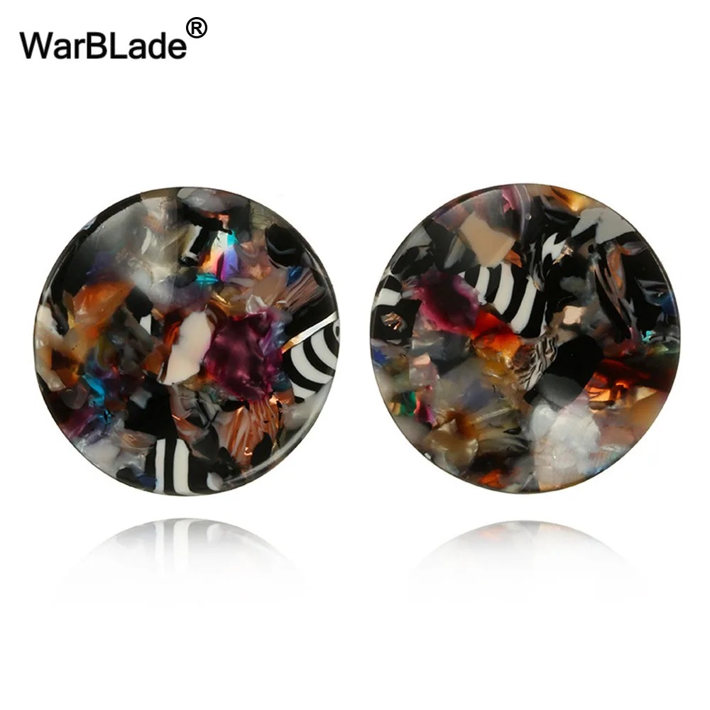 

WarBLade 10pcs New Elegant Resin Stud Earrings Vintage Colorful Resin Irregular Boho Earrings Statement Jewelry For Women Gift
