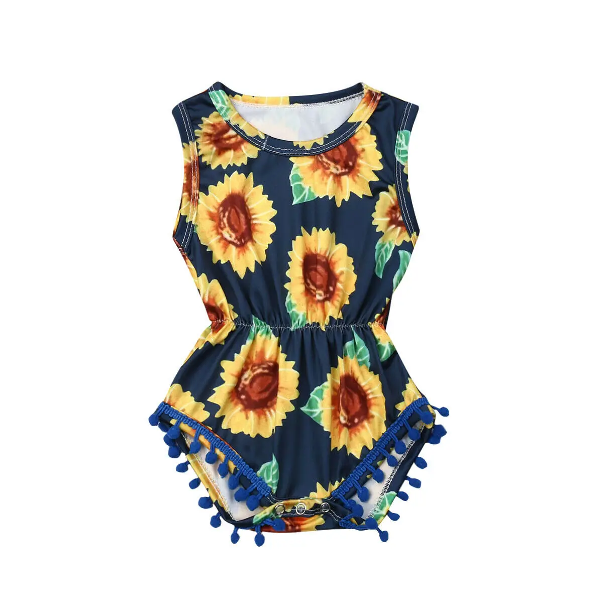 2019 Newborn Romper Floral Sleeveless Baby Girls &amp Tassel Playsuit Jumpsuit Summer Toddler Sunsuit Clothes | Детская одежда и