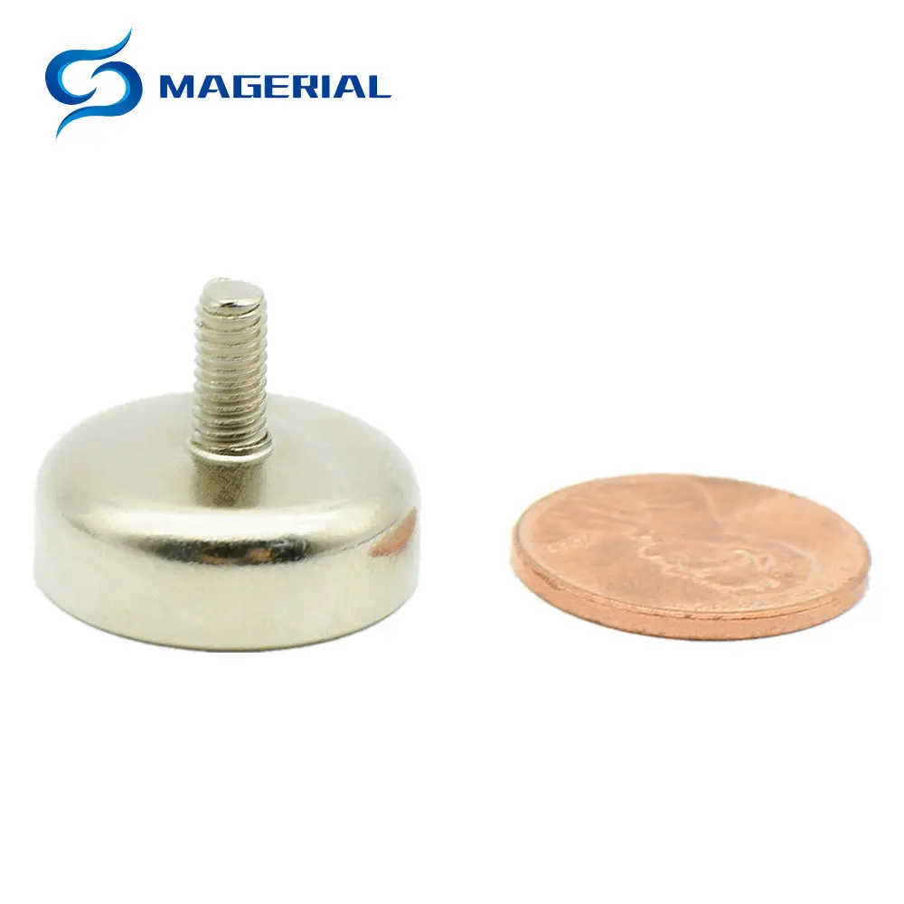 Garage Magnet Diameter 16mm Workshop Clamping Pot Holding Tool with Male Thread NdFeB Lifting Permanent Eye Bolt Iron Hanger Set |