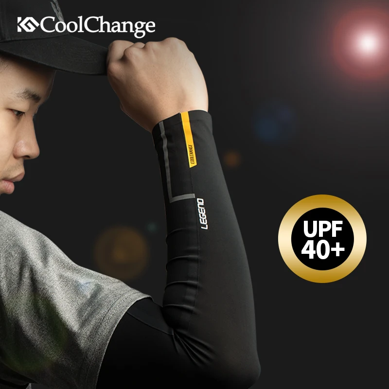 CoolChange ледяная ткань летняя УФ защита нарукавники для бега дышащие баскетбола