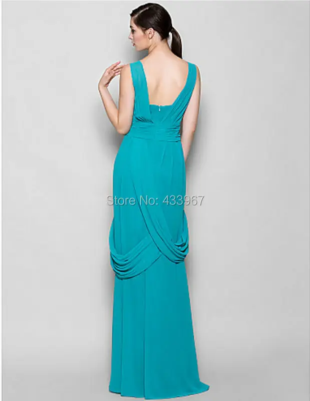 2015 Beautiful Long Bridesmaid Dresses With Ruffles Scoop Neckline Sleeveless Floor Length Maid Of Honor Dress Custom Made | Свадьбы и