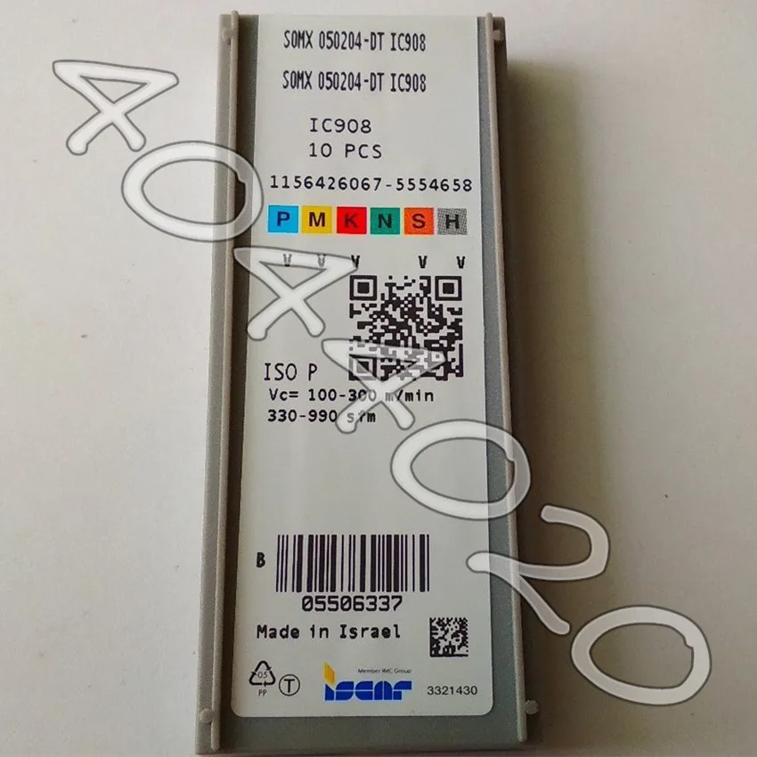 

ISCAR SOMX050204-DT IC908 10 шт карбидных вставок