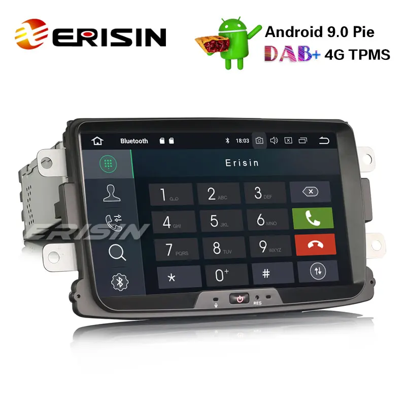 Erisin ES4829D " Android 9,0 Авторадио gps DAB для Renault Dacia Duster Logan Sandero Dokker Lodgy