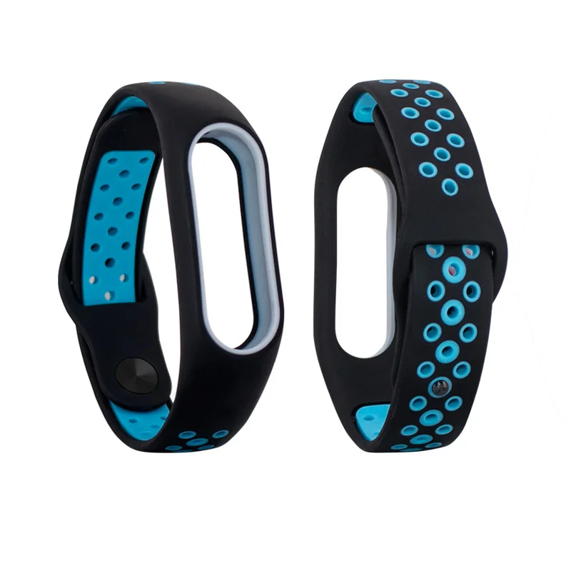 Новый двухцветный Ремешок из ТПУ на запястье для Xiaomi Mi Band 2 сменный силиконовый