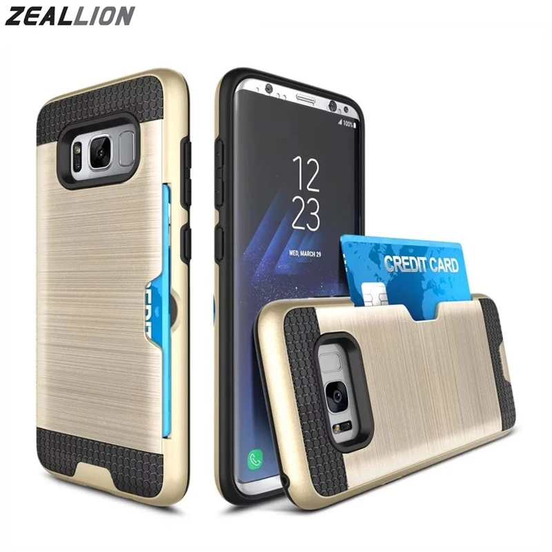 Zeallion для самсунга Galaxy S9 S8 S7 S6 S5 S4 S3 Edge Plus J1 J3 J5 J7 A3 A5 2017 Prime чехол держатель карт слот